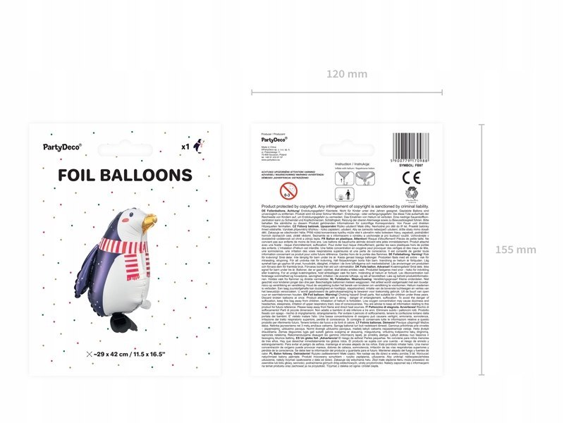 Balon Pingwin świąteczne balony ozdoby dla dzieci