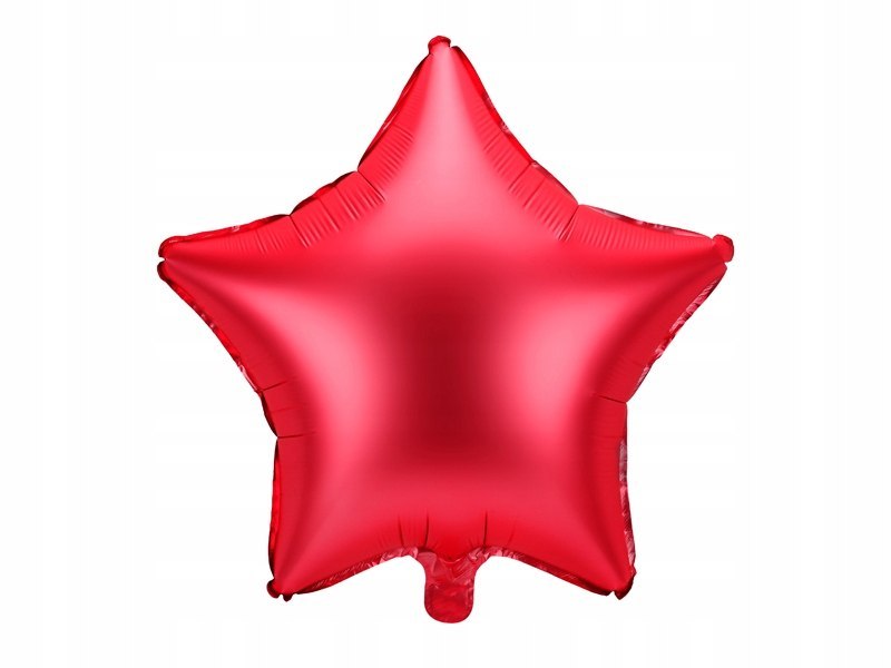 Balon foliowy satynowy Czerwona Gwiazdka na święta