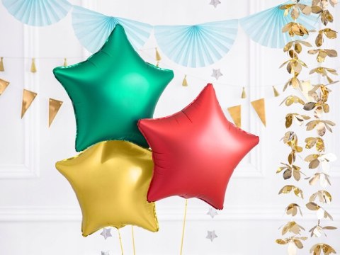 Balon foliowy satynowy Czerwona Gwiazdka na święta Balon foliowy satynowy Czerwona Gwiazdka na święta