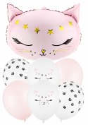 Balony KOTY na kocie urodziny 7szt + butla z helem Balony KOTY na kocie urodziny 7szt + butla z helem