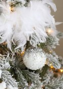 Białe piórka pióra ozdoby bombki na choinkę 50szt Białe piórka pióra ozdoby bombki na choinkę 50szt