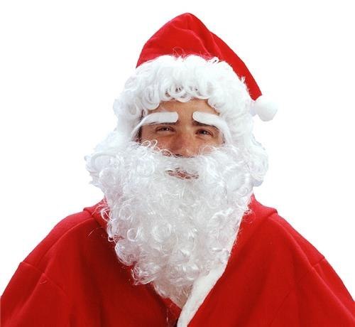Czapka peruka broda brwi dzwonek dodatki Mikołaja Czapka peruka broda brwi dzwonek dodatki Mikołaja