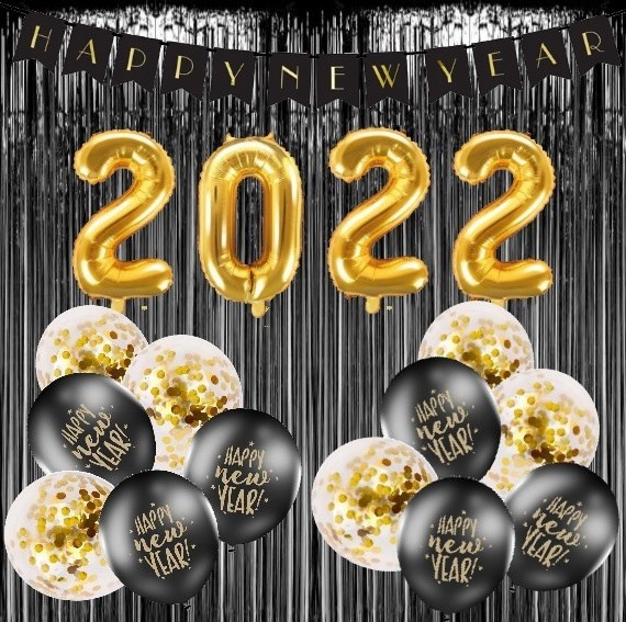Dekoracje balony baner girlanda na Sylwestra 2022 Dekoracje balony baner girlanda na Sylwestra 2022