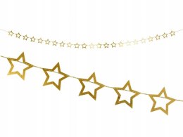Girlanda papierowa Gwiazdki złota dekoracja święta