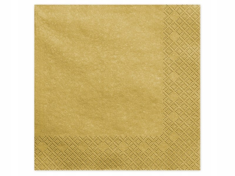 Serwetki złote metalizowane duże na święta 40x40cm Serwetki złote metalizowane duże na święta 40x40cm