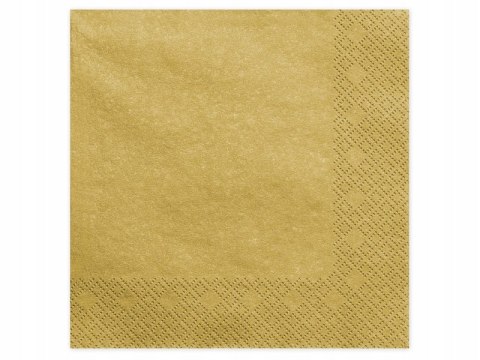 Serwetki złote metalizowane duże na święta 40x40cm Serwetki złote metalizowane duże na święta 40x40cm