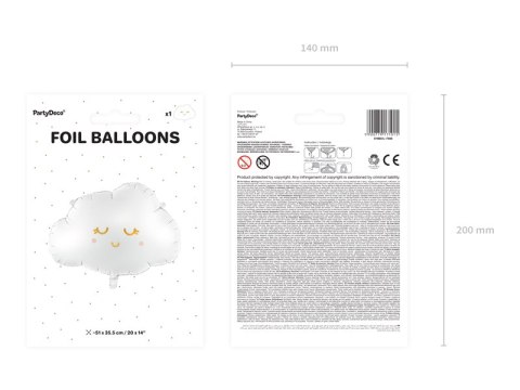 Balon foliowy Chmurka, 51x35.5cm, mix Balon foliowy Chmurka, 51x35.5cm, mix
