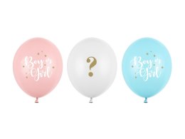 Balony 30 cm, Boy or Girl, mix (1 op. / 50 szt.)