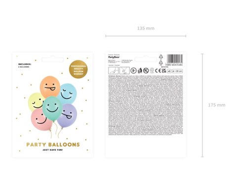 Balony 30 cm, Buźki, mix (1 op. / 6 szt.) Balony 30 cm, Buźki, mix (1 op. / 6 szt.)