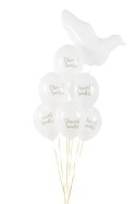 Balony 30 cm, Chrzest Święty, Pastel Pure White (1 op. / 50 szt.)