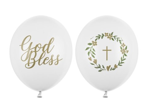 Balony 30 cm, God Bless, Pastel Pure White (1 op. / 50 szt.) Balony 30 cm, God Bless, Pastel Pure White (1 op. / 50 szt.)
