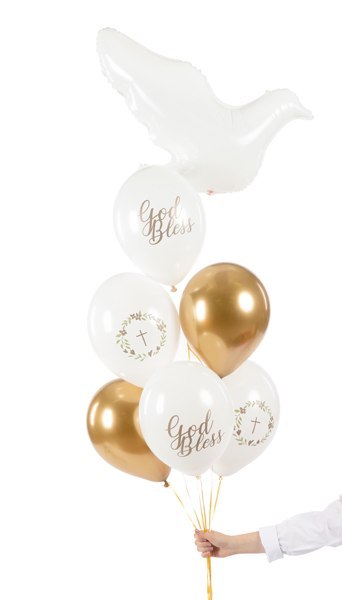 Balony 30 cm, God Bless, Pastel Pure White (1 op. / 50 szt.) Balony 30 cm, God Bless, Pastel Pure White (1 op. / 50 szt.)