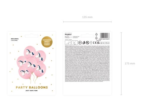 Balony 30 cm, Konik, Pastel Pale Pink (1 op. / 6 szt.) Balony 30 cm, Konik, Pastel Pale Pink (1 op. / 6 szt.)
