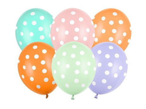 Balony 30 cm, Kropki, mix (1 op. / 50 szt.) Balony 30 cm, Kropki, mix (1 op. / 50 szt.)