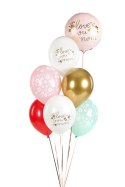 Balony 30 cm, Love you mom, mix (1 op. / 50 szt.)