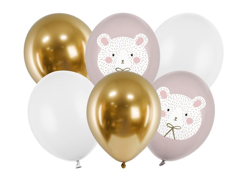 Balony 30 cm, Miś polarny, mix (1 op. / 6 szt.) Balony 30 cm, Miś polarny, mix (1 op. / 6 szt.)