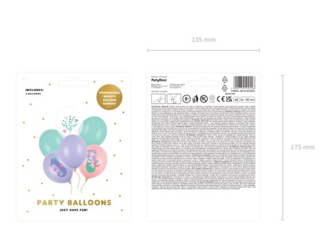 Balony 30 cm, Morski Świat, mix (1 op. / 6 szt.) Balony 30 cm, Morski Świat, mix (1 op. / 6 szt.)