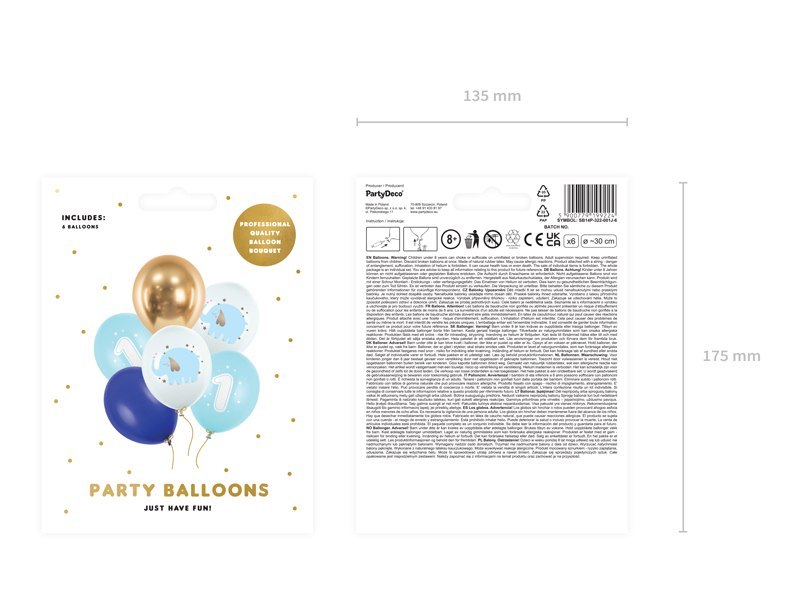 Balony 30 cm, Roczek, Pastel Light Blue (1 op. / 50 szt.) Balony 30 cm, Roczek, Pastel Light Blue (1 op. / 50 szt.)