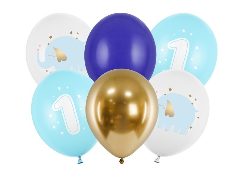 Balony 30 cm, Roczek, Pastel Light Blue (1 op. / 6 szt.) Balony 30 cm, Roczek, Pastel Light Blue (1 op. / 6 szt.)