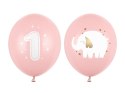 Balony 30 cm, Roczek, Pastel Pale Pink (1 op. / 50 szt.)