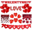 Balony girlanda serwetki konfetti serca WALENTYNKI Balony girlanda serwetki konfetti serca WALENTYNKI