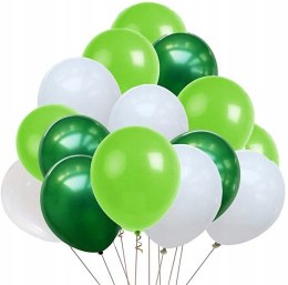 Balony zielone białe na urodziny PIŁKA NOŻNA 20szt