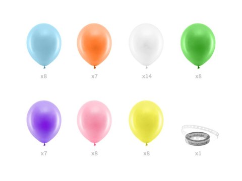 Girlanda balonowa - Tęcza, 200cm, 60 elementów Girlanda balonowa - Tęcza, 200cm, 60 elementów