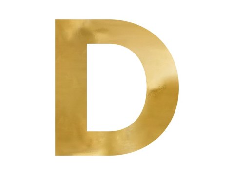 Litera lustrzana ''D'', złoty, 55x60 cm