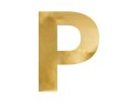 Litera lustrzana ''P'', złoty, 45x60 cm