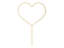 Topper drewniany Serce, 23cm