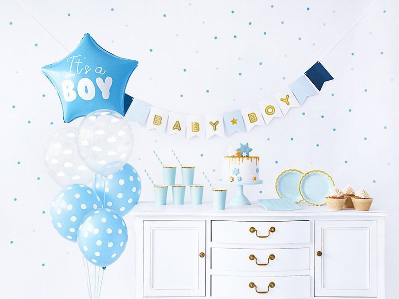 Zestaw dekoracji party - It's a boy (1 op. / 49 szt.) Zestaw dekoracji party - It's a boy (1 op. / 49 szt.)