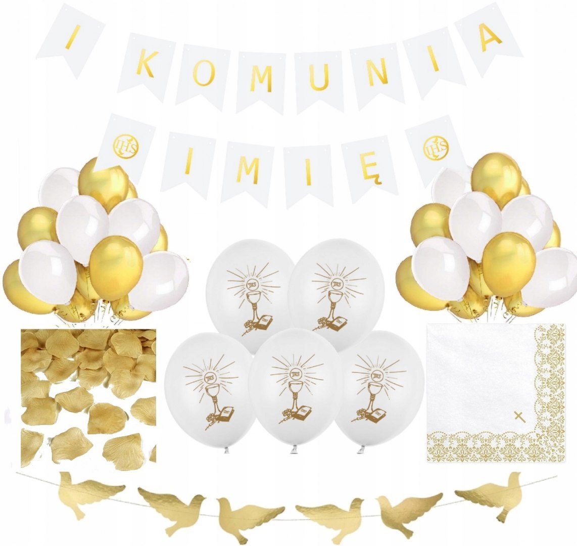 Balon baner z IMIENIEM ozdoby dekoracje na Komunię Balon baner z IMIENIEM ozdoby dekoracje na Komunię