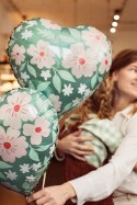 Balon foliowy Serce w kwiaty, 45 cm, mix Balon foliowy Serce w kwiaty, 45 cm, mix
