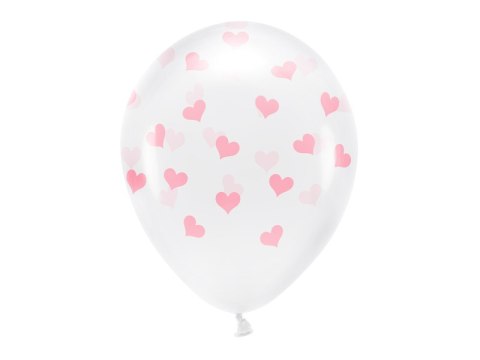 Balony Eco 33 cm, Serca, Crystal Clear (1 op. / 6 szt.) Balony Eco 33 cm, Serca, Crystal Clear (1 op. / 6 szt.)
