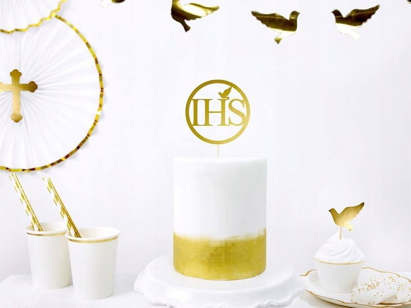 Balony baner zestaw ozdoby na tort topper Komunię Balony baner zestaw ozdoby na tort topper Komunię