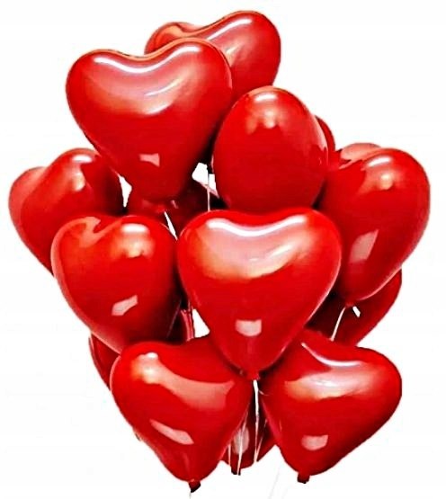 Balony czerwone serca MEGA 40cm na Walentynki x100