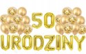 Balony na każde 1-99 urodziny złote z konfetti x30 Balony na każde 1-99 urodziny złote z konfetti x30