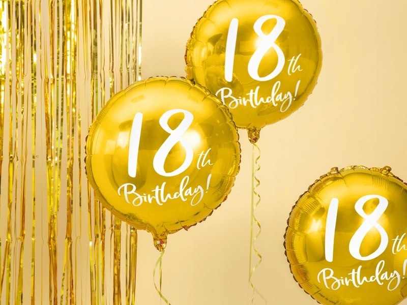 Balony napis cyfry 18 na osiemnastkę urodziny x38 Balony napis cyfry 18 na osiemnastkę urodziny x38