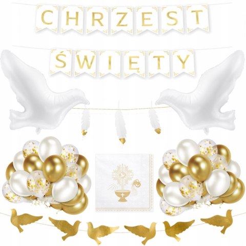Balony serwetki dekoracje ozdoby ZESTAW na Chrzest Balony serwetki dekoracje ozdoby ZESTAW na Chrzest