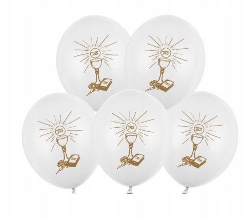 Balony serwetki złote dekoracje na komunię ZESTAW Balony serwetki złote dekoracje na komunię ZESTAW