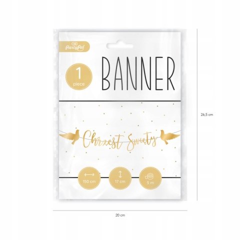 Baner girlanda napis dekoracja na Chrzest Święty Baner girlanda napis dekoracja na Chrzest Święty