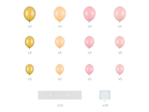 Girlanda balonowa ze stelażem Serce, różowy, 160 cm Girlanda balonowa ze stelażem Serce, różowy, 160 cm