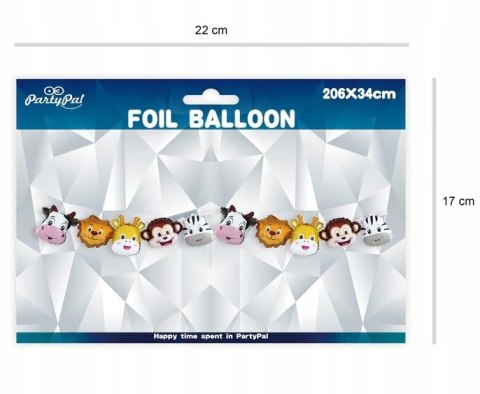 Girlanda balonowa zwierzątka balony safari 206cm Girlanda balonowa zwierzątka balony safari 206cm