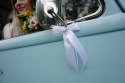 Kokardy białe satynowe ozdoby na auto komunia 4szt Kokardy białe satynowe ozdoby na auto komunia 4szt