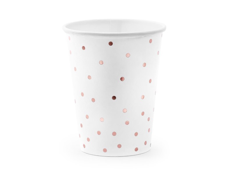 Kubeczki Kropki, biały, 260ml (1 op. / 6 szt.) Kubeczki Kropki, biały, 260ml (1 op. / 6 szt.)