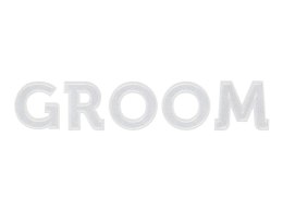Naprasowanka GROOM, biały, 30x6cm