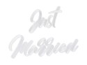 Naprasowanka Just Married, biały, 30x18cm Naprasowanka Just Married, biały, 30x18cm