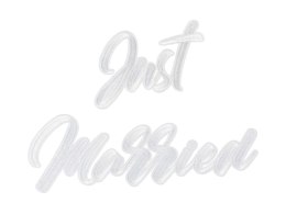 Naprasowanka Just Married, biały, 30x18cm