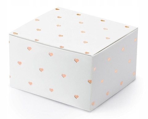 Pudełeczka Serca rosegold prezenty dla gości x10 Pudełeczka Serca rosegold prezenty dla gości x10