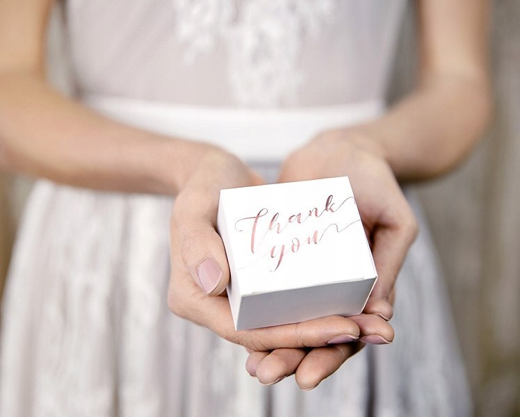Pudełeczka Thank You podziękowania dla gości 10szt Pudełeczka Thank You podziękowania dla gości 10szt